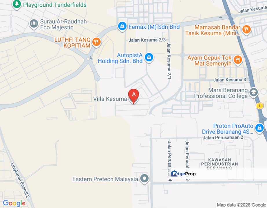 VILLA KESUMA SELANGOR TOWNHOUSE (UPPER UNIT) FOR AUCTION