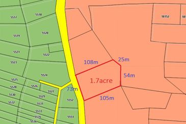 Tanah Freehold Non Bumi 1.78ek Sasaran, Mukim Jeram Zon Perumahan
