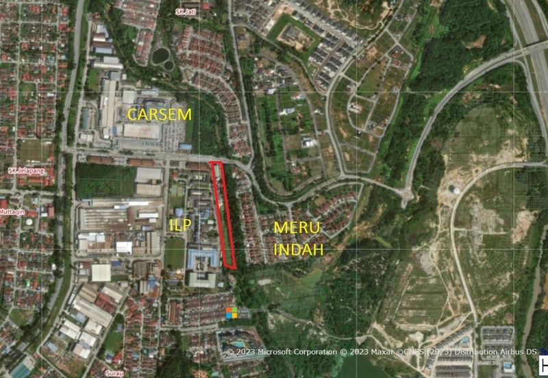 Tanah Komersial 3ekar ada Dewan Serbaguna Meru , Ipoh