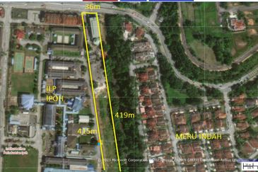 Tanah Komersial 3ekar ada Dewan Serbaguna Meru , Ipoh