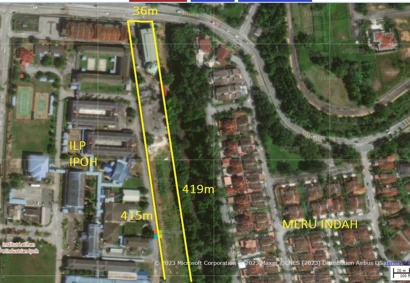 Tanah Komersial 3ekar ada Dewan Serbaguna Meru , Ipoh