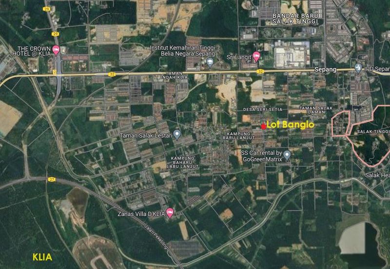 SALAK TINGGI , SEPANG KLIA , LOT BANGLO FREEHOLD FOR SALE
