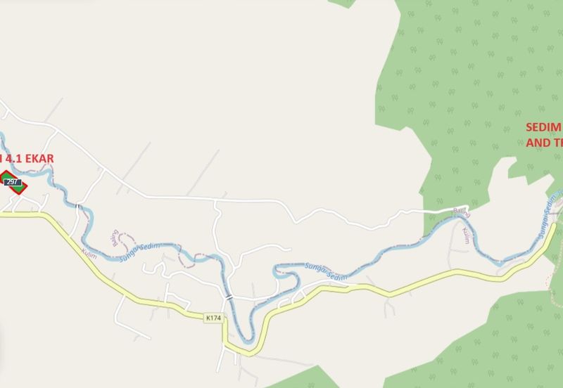 Dusun durian 4.1ekar plus rezab sungai 1 ekar Sedim , Kulim ,  Kedah