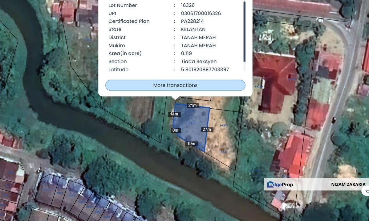 TANAH LOT BANGLO Geran Individu di TANAH MERAH , KELANTAN, Kelantan, Tanah Merah