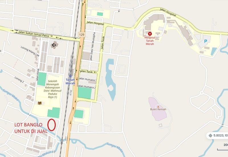 TANAH LOT BANGLO Geran Individu di TANAH MERAH , KELANTAN