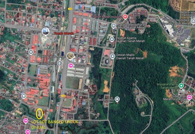 TANAH LOT BANGLO Geran Individu di TANAH MERAH , KELANTAN