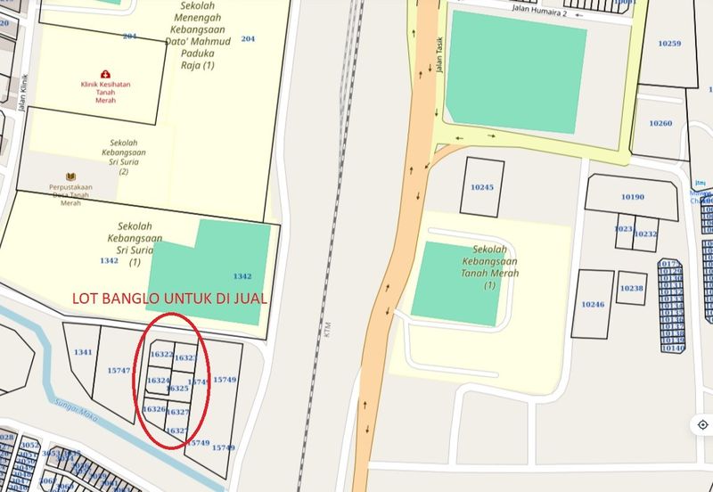 TANAH LOT BANGLO Geran Individu di TANAH MERAH , KELANTAN