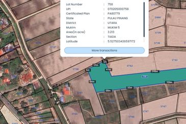 Tanah sawah 3.2ekar First Grade Freehold Permatang Rambai , Penaga , Seberang Perai Utara , Penang