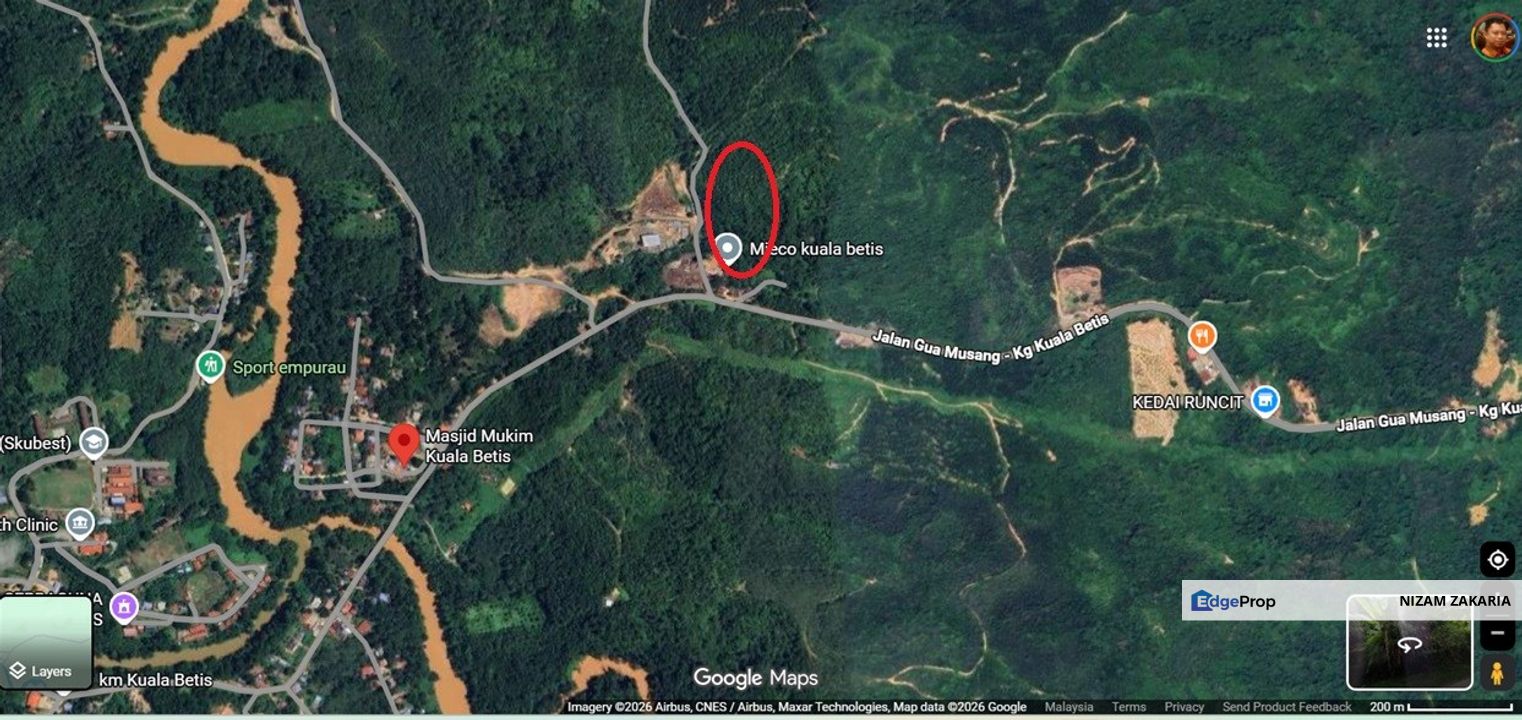 Gua Musang , Kuala Betis Tanah 13 ekar, Kelantan, Gua Musang