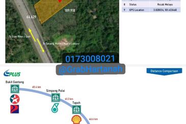 Petrol Station Land at Behrang - PLUS Highway