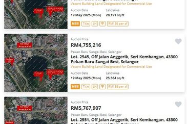 Sale -34% Below Market Value Vacant flat Commercial building land @The Mines lake