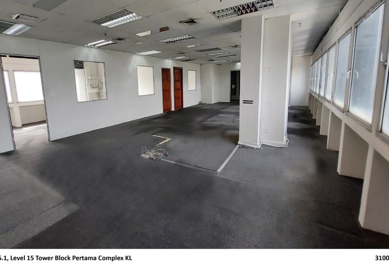 Rent Office Tower Blok Pertama Kompleks KL City Centre 3100sf PFurnish Near HKL