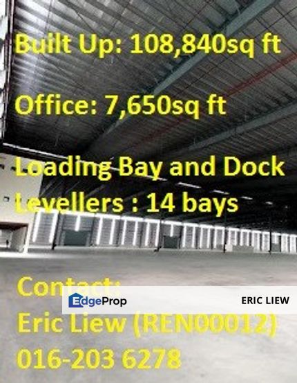 Warehouse space available on End Aug  at U10  Industrial park Shah Alam , Selangor, Shah Alam