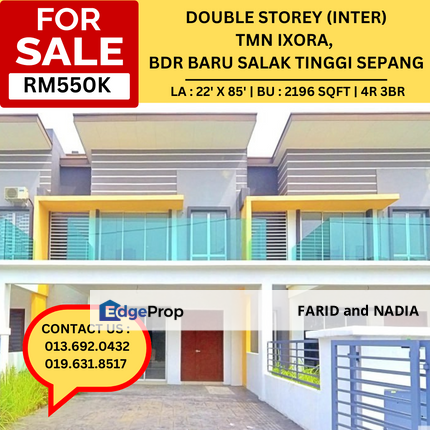 Double Storey Terrace(Intermediate), Tmn Ixora, Bandar Baru Salak Tinggi,, Selangor, Sepang