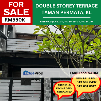 [FACING OPEN & RENOVATED] Double Storey Terrace, Taman Permata, KL, Kuala Lumpur, KL City