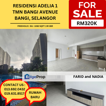 [RUMAH BARU] Residensi Adelia 1, Bangi Avenue, Selangor, Bangi