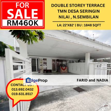 Double Storey Terrace (Intermediate), Tmn Desa Seringin, Nilai, N9, Negeri Sembilan, Nilai