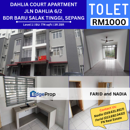 Apartment Dahlia Court, Bdr Baru Salak Tinggi, Sepang1000, Selangor, Sepang