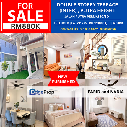 Double Storey Terrace (Intermediate), Putra Heights, Subang Jaya , Selangor, Subang Jaya