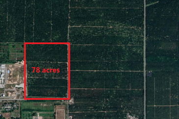 Land 78 acres Housing zone ready Banting