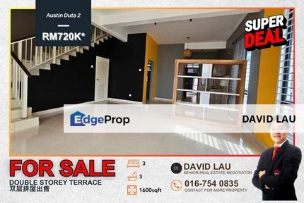 Austin Duta 2 End-Lot 2-Storey Terrace House, Johor, Johor Bahru