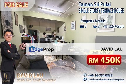 Taman Sri Pulai 1-Storey 22x70 Terrace House, Johor, Skudai