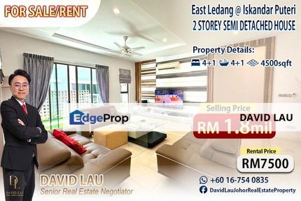 East Ledang 2 Storey 4500sf Semi-D @Iskandar Puteri, Johor, Nusajaya