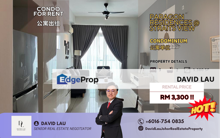 Paragon Residence @Strait View 3room Fully Furnish Seaview, Johor, Johor Bahru