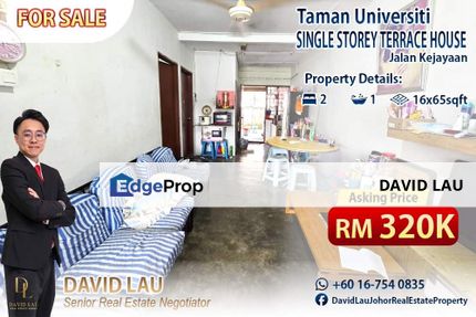 Taman Universiti 1-Storey Unblock view Terrace House , Johor, Skudai