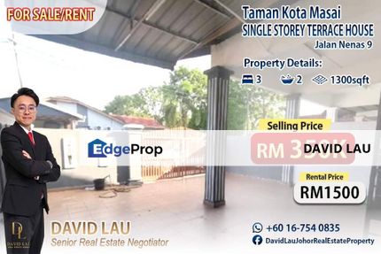 Taman Kota Masai 1-Storey Terrace House , Johor, Pasir Gudang