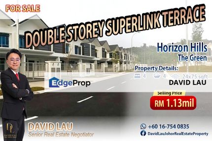 Horizon Hills Double Storey Superlink Terrace House for Sale, Johor, 