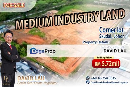 Skudai Brand New Medium Industry Land (Corner Lot), Johor, Skudai