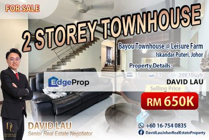 Bayou 2 Storey Townhouse @ Leisure Farm for Sale, Johor, Gelang Patah