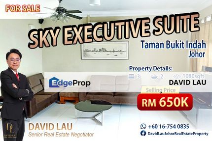 Bukit Indah Sky Executive Suite Condominium 3 Bedrooms 2 Bathrooms 高级公寓 for Sale, Johor, Johor Bahru