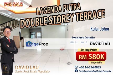 Lagenda Putra Double Storey Terrace 双层排屋 for Sale, Johor, Kulai