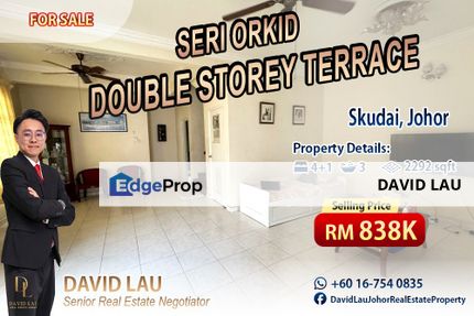 Seri Orkid Double-Storey Terrace House (End Lot) for Sale, Johor, Skudai