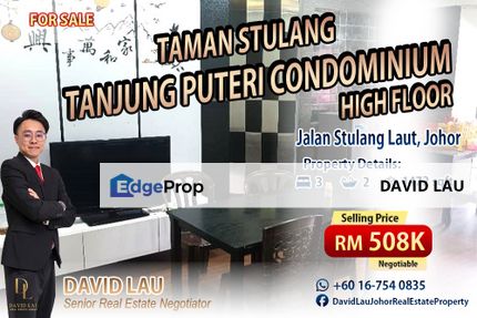 Tanjung Puteri Condominium (High Floor) 3 Bedrooms 2 Bathrooms for Sale, Johor, Johor Bahru