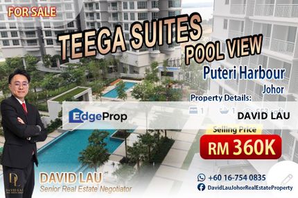 Teega Suites @ Puteri Harbour Condominium Pool View Studio Type for Sala, Johor, 