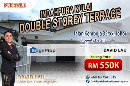 Indahpura Kulai Double Storey Terrace for Sale, Johor, Kulai