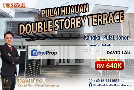 Pulai Hijauan Double Storey Terrace House for Sale, Johor, Kangkar Pulai