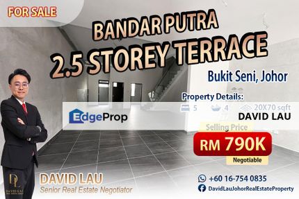 Bandar Putra 2.5 Storey Terrace House Unblock View 两层半排屋 , Johor, Kulai