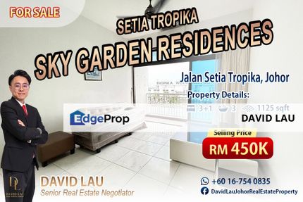 Sky Garden Residences Corner Lot 4 Bedrooms 3 Bathrooms, Johor, Setia Tropika