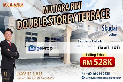 Mutiara Rini Double Storey Terrace Unblock View 双层排屋 for Sale, Johor, Skudai