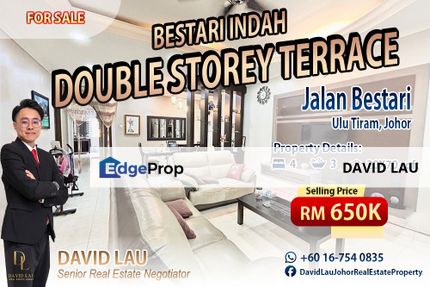 Bestari Indah Renovated Double-Storey Terrace Unblock View 双层排屋 for Sale, Johor, Ulu Tiram