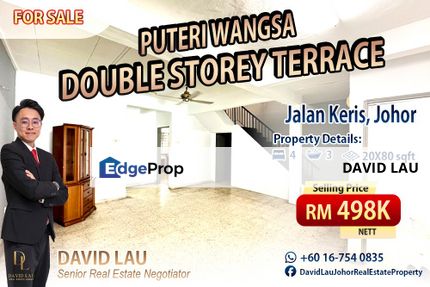 Puteri Wangsa Double Storey Terrace Unblock View 双层排屋 for Sale, Johor, Ulu Tiram