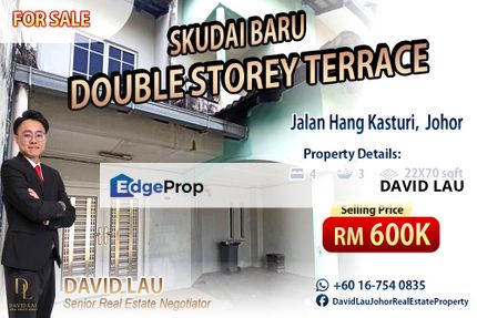 Skudai Baru Double Storey Terrace with Extended Kitchen for Sale, Johor, Skudai