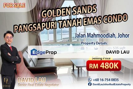 Pangsapuri Tanah Emas Condo (Golden Sands) 1 Bedroom 1 Bathroom High Floor with Stunning Sea View, Johor, Johor Bahru