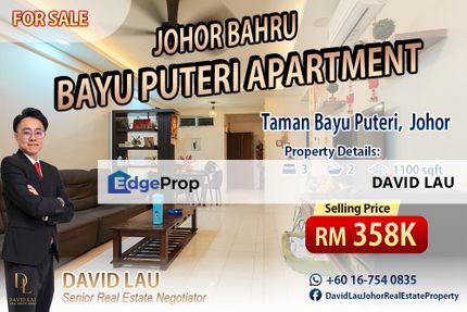 Bayu Puteri Apartment 1 (Blk B) 3 Bedrooms 2 Bathrooms Low Floor for Sale, Johor, Johor Bahru