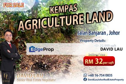 Kempas Agriculture Land for Sale, Johor, Johor Bahru