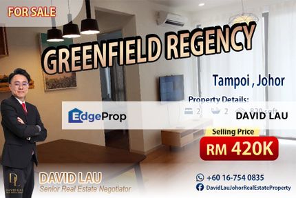 Greenfield Regency Condo 2 Bedrooms 2 Bathrooms High Floor, Johor, Tampoi